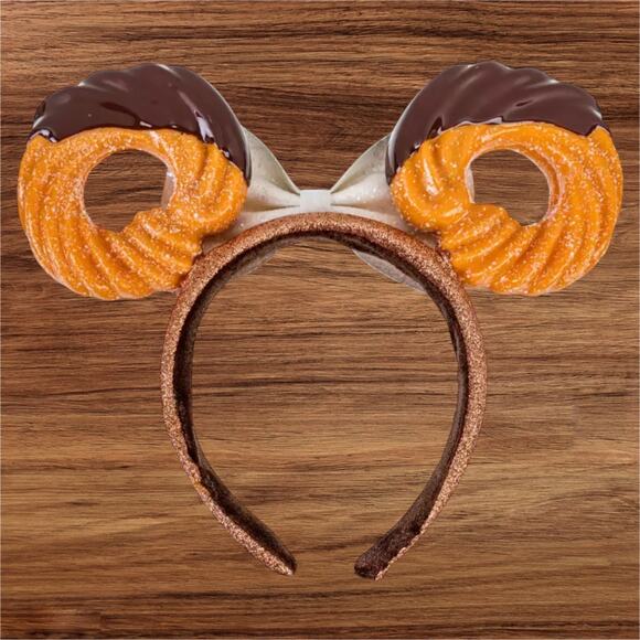 NWOT Disney Parks Eats Collection Churro Chocolate Snacks Minnie Ear Headband - Picture 3 of 3